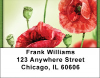 Watercolor Poppy Address Labels | LBZNAT-32
