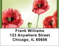 Watercolor Poppy Address Labels | LBZNAT-32