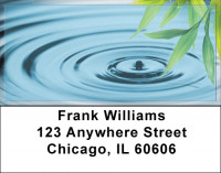Bamboo & Water Droplet Address Labels | LBZNAT-33