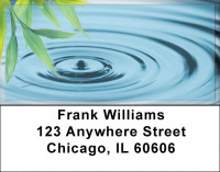 Bamboo & Water Droplet Address Labels | LBZNAT-33