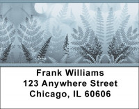 Blue Ferns Address Labels | LBZNAT-41