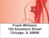 Filigree Floral And Lace Abstract Address Labels | LBZNAT-70