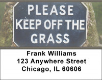 Legalize Marijuana -Please Keep Off The Grass Address Labels | LBZPAT-33