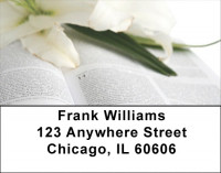 Lily Boquet On Holy Bible Address Labels | LBZREL-11