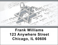Star Of David Address Labels | LBZREL-12