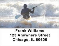 Kayak Wave Surfing Address Labels | LBZSAI-07