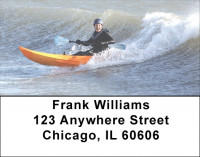 Kayak Wave Surfing Address Labels | LBZSAI-07