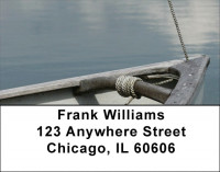 Moored Fishing Boats Address Labels | LBZSAI-13