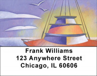 Artistic Look At Sailing Address Labels | LBZSAI-18