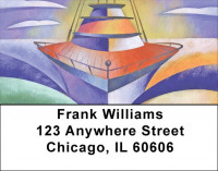 Artistic Look At Sailing Address Labels | LBZSAI-18