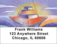 Artistic Look At Sailing Address Labels | LBZSAI-18