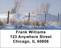 Barbed Wire Fence Posts Address Labels | LBZSCE-35