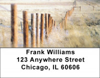 Barbed Wire Fence Posts Address Labels | LBZSCE-35