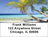 Palms On Beach Address Labels | LBZSCE-54
