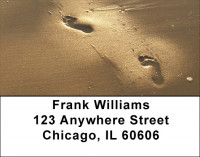 Footprints In The Sand Address Labels | LBZSCE-55