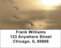 Footprints In The Sand Address Labels | LBZSCE-55