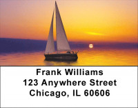 Sailboats At Sunrise Address Labels | LBZSCE-73