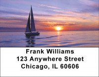 Sailboats At Sunrise Address Labels | LBZSCE-73