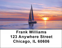 Sailboats At Sunrise Address Labels | LBZSCE-73