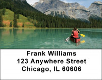 Mountain Lakes On Kayak Address Labels | LBZSCE-76