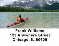 Mountain Lakes On Kayak Address Labels | LBZSCE-76