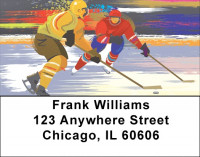 Hockey One on One Address Labels | LBZSPO-18
