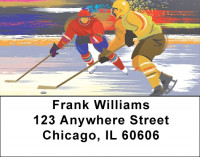 Hockey One on One Address Labels | LBZSPO-18