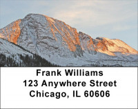 Skiing On A Golden Mountain Address Labels | LBZSPO-30