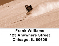 Skiing On A Golden Mountain Address Labels | LBZSPO-30