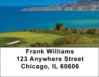 Golfers View Of Catalina Island Address Labels | LBZSPO-43