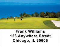 Golfers View Of Catalina Island Address Labels | LBZSPO-43