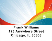 Windsurfing Abstract Address Labels | LBZSPO-60