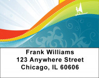 Windsurfing Abstract Address Labels | LBZSPO-60