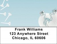 Golf Christmas Ornaments Address Labels | LBZSPO-69