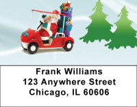 Santa's Slackin' Address Labels | LBZSPO-72