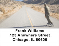 Highway On Skateboard Address Labels | LBZSPO-76