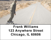 Highway On Skateboard Address Labels | LBZSPO-76