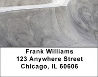 Skateboarding Concrete Address Labels | LBZSPO-79