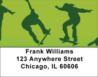 Skateboards Going Green Address Labels | LBZSPO-80