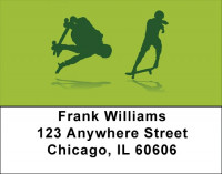 Skateboards Going Green Address Labels | LBZSPO-80