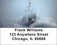 Coast Guard During Storm Address Labels | LBZTRA-25