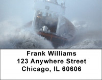 Coast Guard During Storm Address Labels | LBZTRA-25
