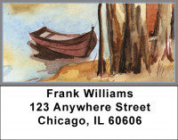 Canoe In Fall Address Labels | LBZTRA-33