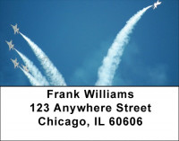 Stunt Airforce Planes In Action Address Labels | LBZTRA-34
