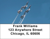 Stunt Airforce Planes In Action Address Labels | LBZTRA-34