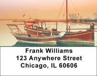 Vintage Boats From Around The World Address Labels | LBZTRA-41