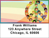 Rainbows For Peace Address Labels | LBZWIS-10