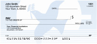 Doves With Olive Branch Personal Checks | QBA-34