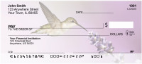 Hummingbirds In Garden Personal Checks | QBA-42