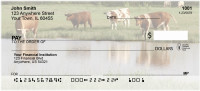 Grazing Cattle In Tall Grass Personal Checks | QBB-12